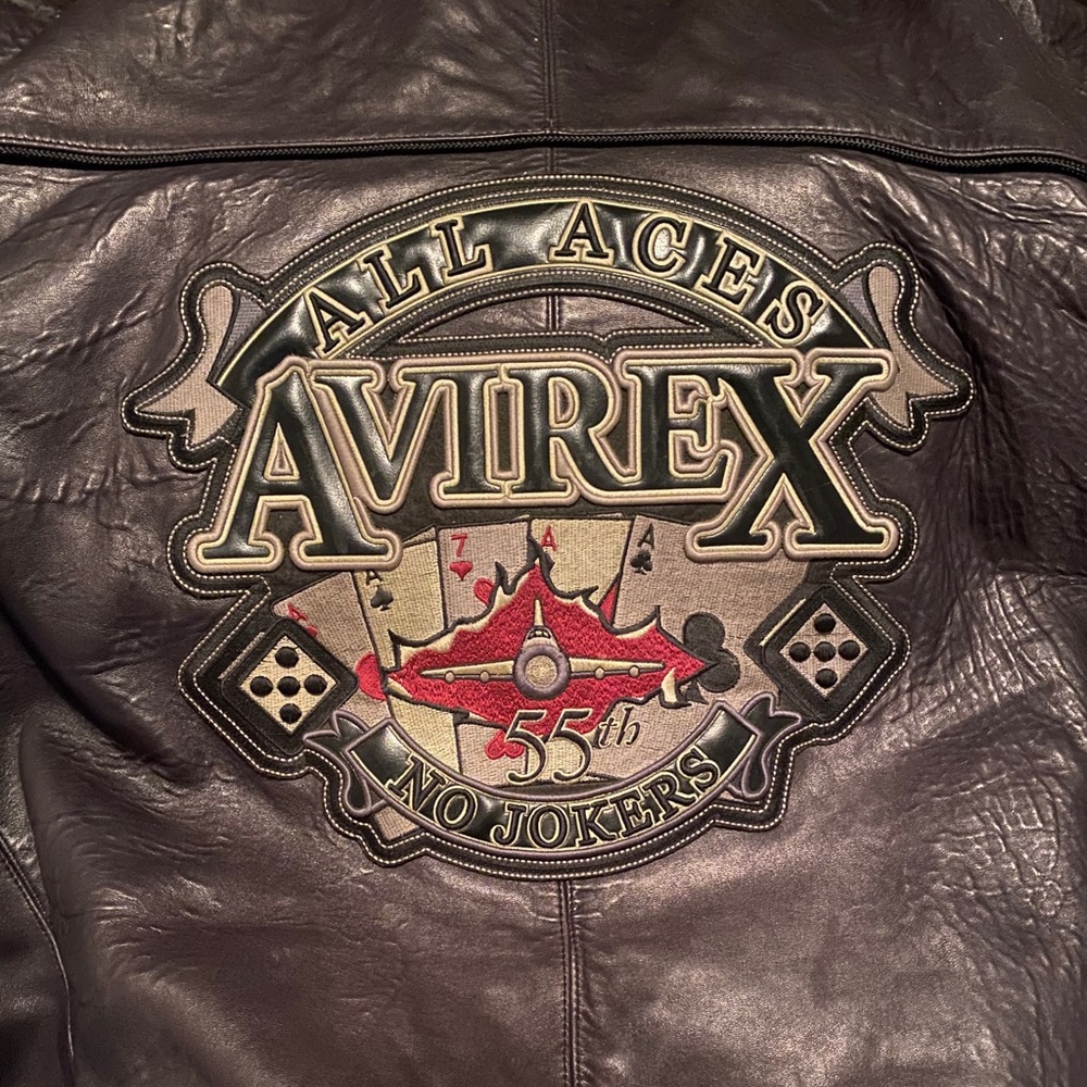 Authentic Avirex Leather Coat